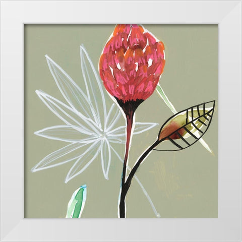 Tropic Botanicals VI White Modern Wood Framed Art Print by Goldberger, Jennifer