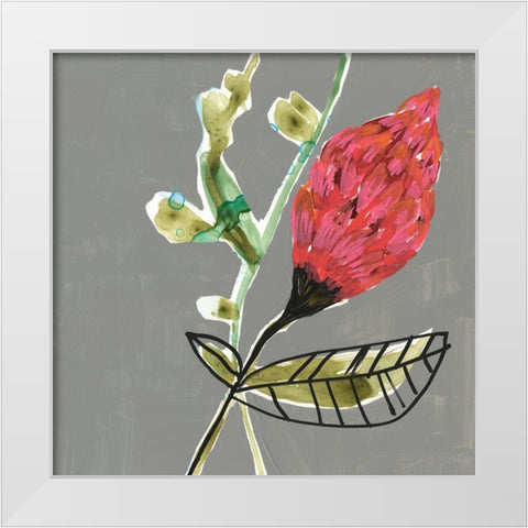 Tropic Botanicals VII White Modern Wood Framed Art Print by Goldberger, Jennifer