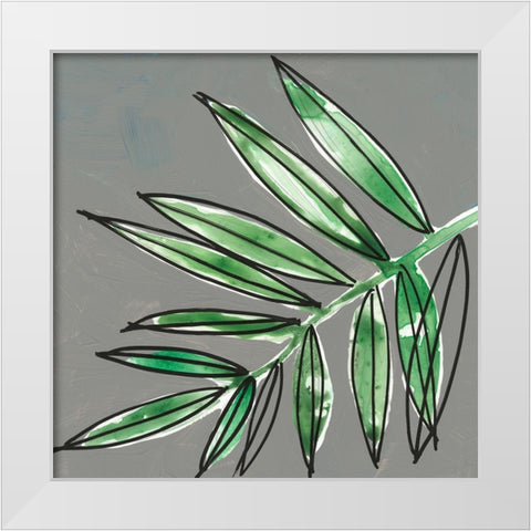 Tropic Botanicals IX White Modern Wood Framed Art Print by Goldberger, Jennifer