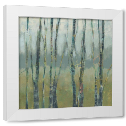 Transitional Treeline I White Modern Wood Framed Art Print by Goldberger, Jennifer