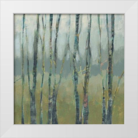 Transitional Treeline I White Modern Wood Framed Art Print by Goldberger, Jennifer