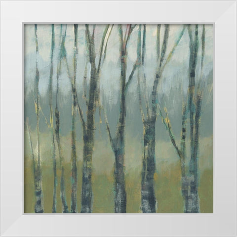 Transitional Treeline II White Modern Wood Framed Art Print by Goldberger, Jennifer