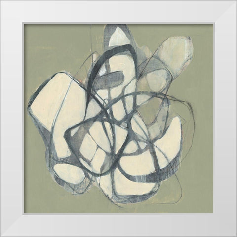 Interweb II White Modern Wood Framed Art Print by Goldberger, Jennifer