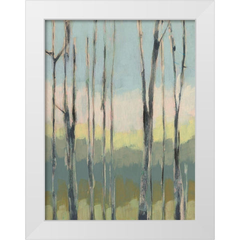 Horizon Through the Trees I White Modern Wood Framed Art Print by Goldberger, Jennifer