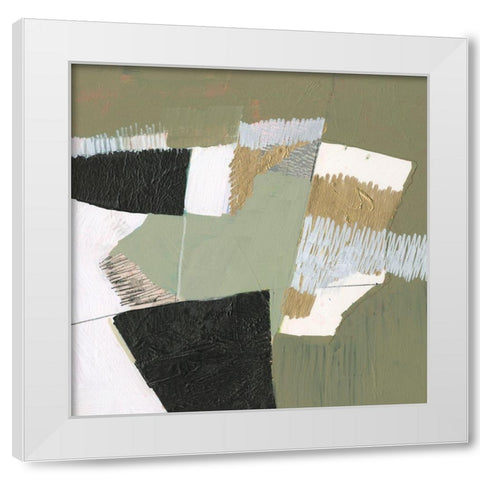 Olive Black and Gold I White Modern Wood Framed Art Print by Goldberger, Jennifer