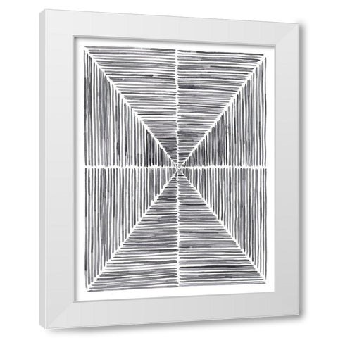 Vibrato I White Modern Wood Framed Art Print by Lam, Vanna
