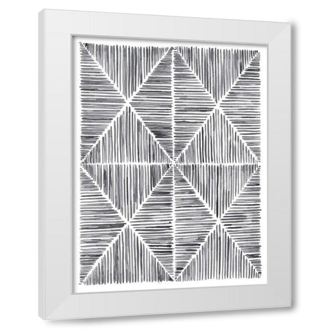 Vibrato II White Modern Wood Framed Art Print by Lam, Vanna
