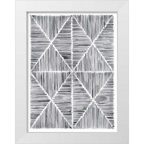 Vibrato II White Modern Wood Framed Art Print by Lam, Vanna