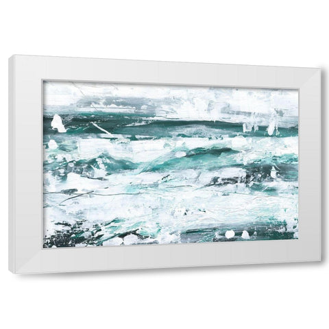 Misty Waves II White Modern Wood Framed Art Print by Harper, Ethan