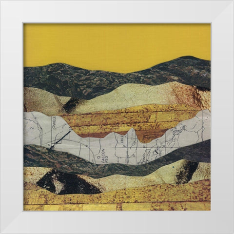 Mountain Series #5 White Modern Wood Framed Art Print by Rau, Lorelle
