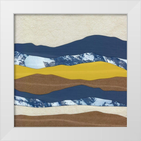 Mountain Series #20 White Modern Wood Framed Art Print by Rau, Lorelle