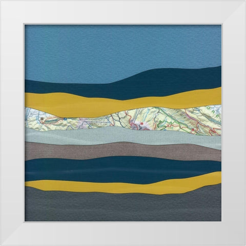 Mountain Series #39 White Modern Wood Framed Art Print by Rau, Lorelle