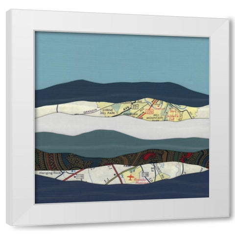 Mountain Series #120 White Modern Wood Framed Art Print by Rau, Lorelle