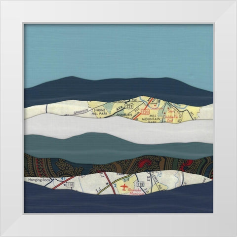 Mountain Series #120 White Modern Wood Framed Art Print by Rau, Lorelle