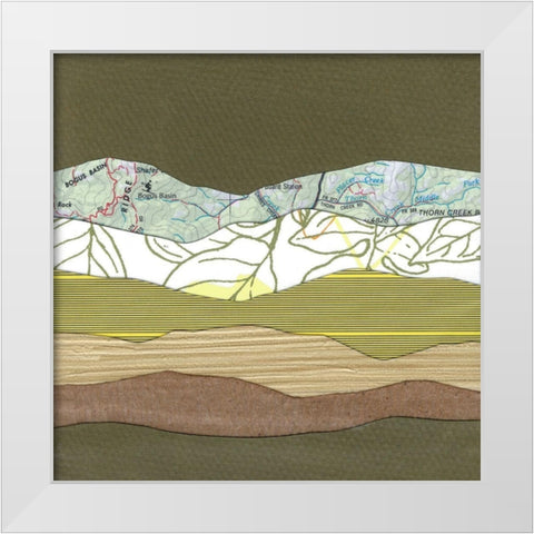 Mountain Series #123 White Modern Wood Framed Art Print by Rau, Lorelle