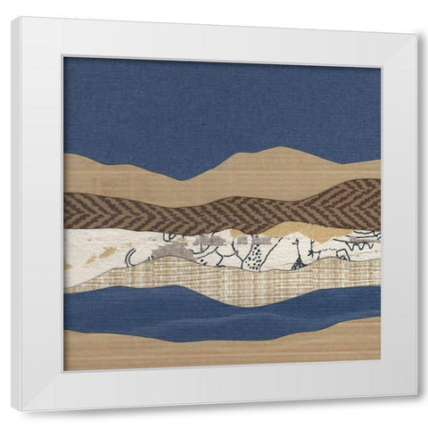 Mountain Series #129 White Modern Wood Framed Art Print by Rau, Lorelle
