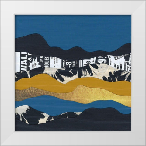 Mountain Series #146 White Modern Wood Framed Art Print by Rau, Lorelle