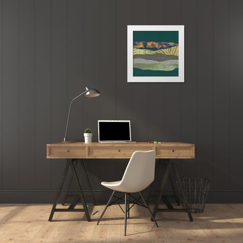 Mountain Series #153 White Modern Wood Framed Art Print by Rau, Lorelle