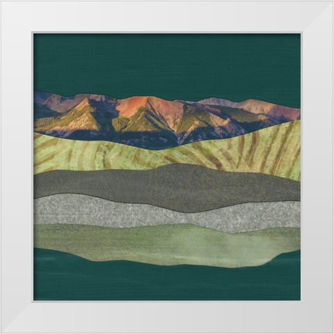 Mountain Series #153 White Modern Wood Framed Art Print by Rau, Lorelle