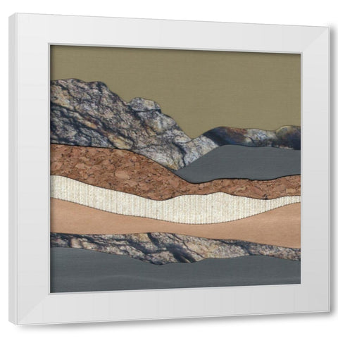 Mountain Series #159 White Modern Wood Framed Art Print by Rau, Lorelle