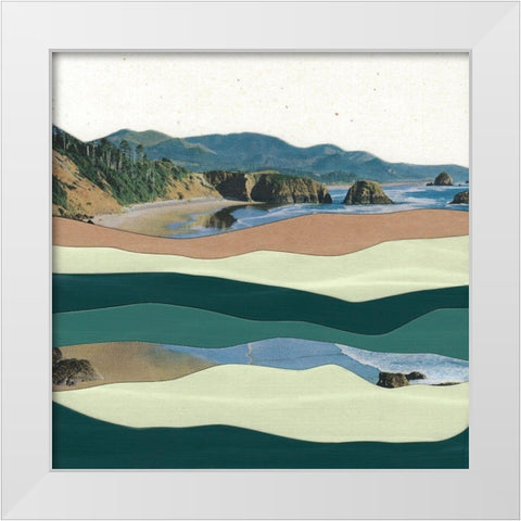 Mountain Series #160 White Modern Wood Framed Art Print by Rau, Lorelle