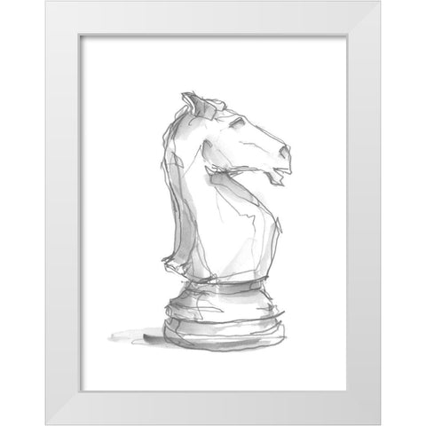 Chess Piece Study I White Modern Wood Framed Art Print by Harper, Ethan