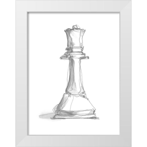 Chess Piece Study III White Modern Wood Framed Art Print by Harper, Ethan