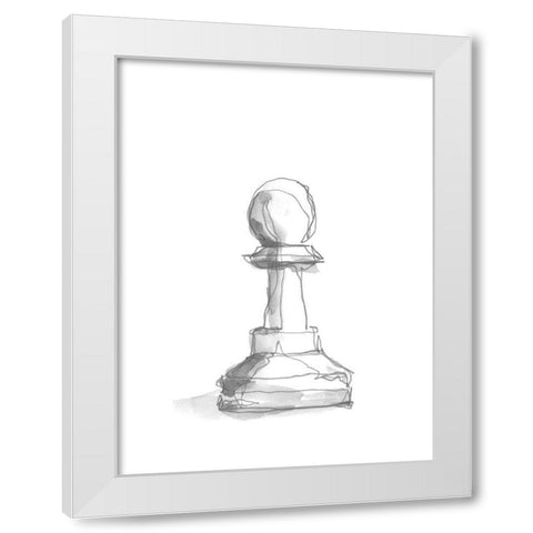 Chess Piece Study VI White Modern Wood Framed Art Print by Harper, Ethan