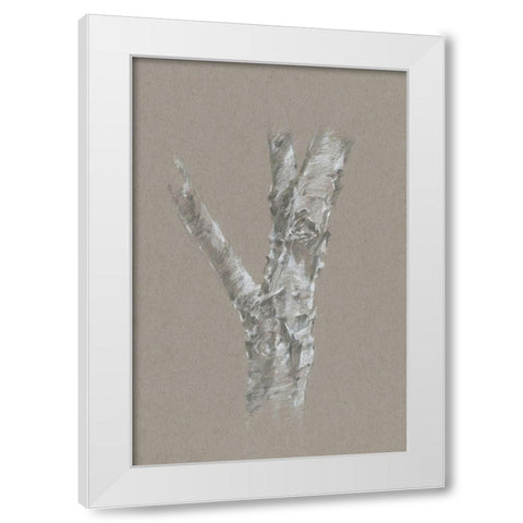 Chalk Birch Study II White Modern Wood Framed Art Print by Harper, Ethan