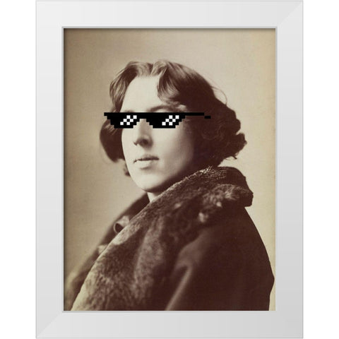 Masked Masters (Deal With It) White Modern Wood Framed Art Print by Green, Jacob