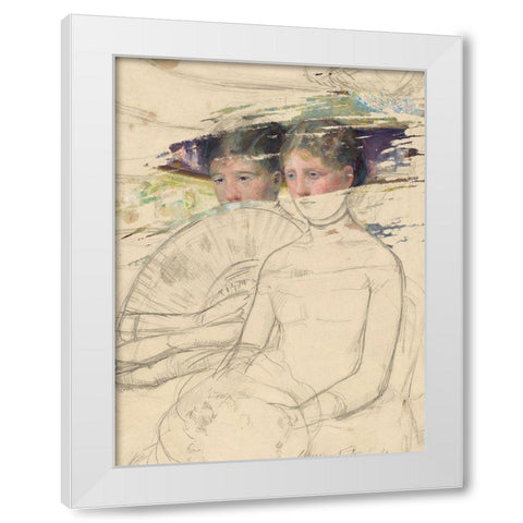 Masked Masters (At the Opera) White Modern Wood Framed Art Print by Green, Jacob
