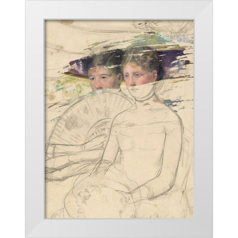 Masked Masters (At the Opera) White Modern Wood Framed Art Print by Green, Jacob