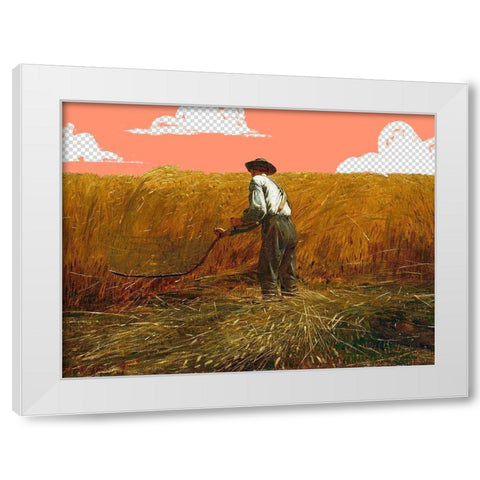 Masked Masters (Reaping) White Modern Wood Framed Art Print by Green, Jacob