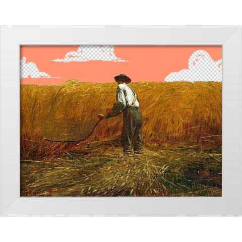 Masked Masters (Reaping) White Modern Wood Framed Art Print by Green, Jacob