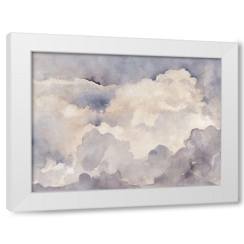 Clouds in Neutral I White Modern Wood Framed Art Print by Parker, Jennifer Paxton