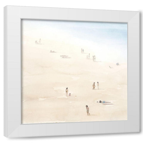 Beach Goers I White Modern Wood Framed Art Print by Popp, Grace