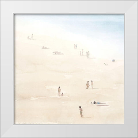 Beach Goers I White Modern Wood Framed Art Print by Popp, Grace