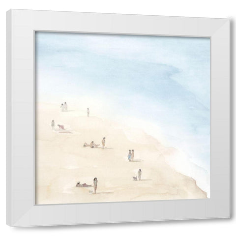 Beach Goers II White Modern Wood Framed Art Print by Popp, Grace