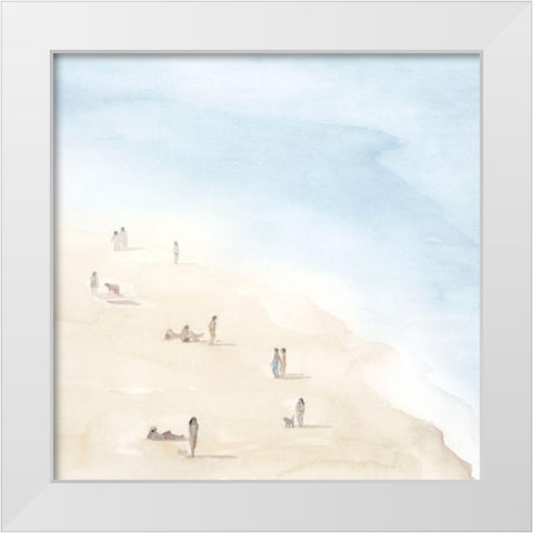 Beach Goers II White Modern Wood Framed Art Print by Popp, Grace