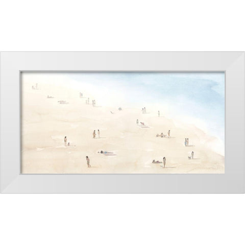 Beach Goers III White Modern Wood Framed Art Print by Popp, Grace