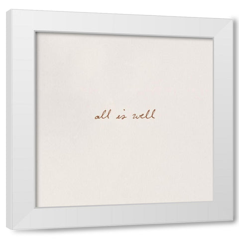 Scrawled Affirmations I White Modern Wood Framed Art Print by Caroline, Emma