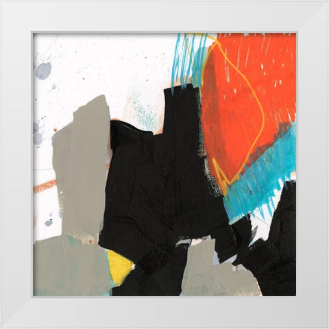 Primary Action II White Modern Wood Framed Art Print by Goldberger, Jennifer