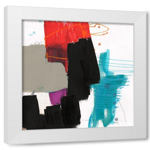 Primary Action VI White Modern Wood Framed Art Print by Goldberger, Jennifer