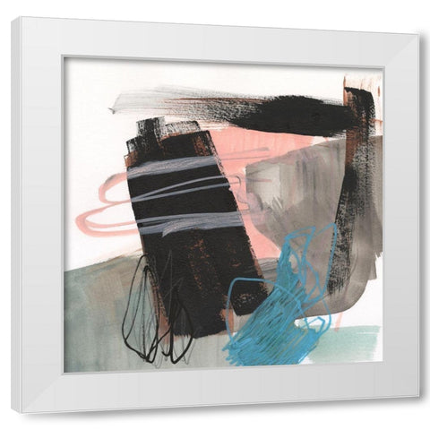 Linear Instinct III White Modern Wood Framed Art Print by Goldberger, Jennifer