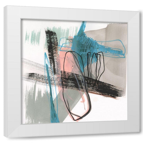 Linear Instinct IV White Modern Wood Framed Art Print by Goldberger, Jennifer