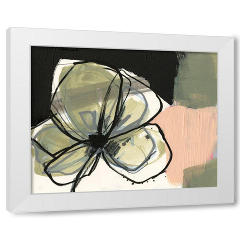 Floral Synergy II White Modern Wood Framed Art Print by Goldberger, Jennifer