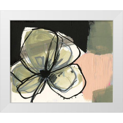 Floral Synergy II White Modern Wood Framed Art Print by Goldberger, Jennifer