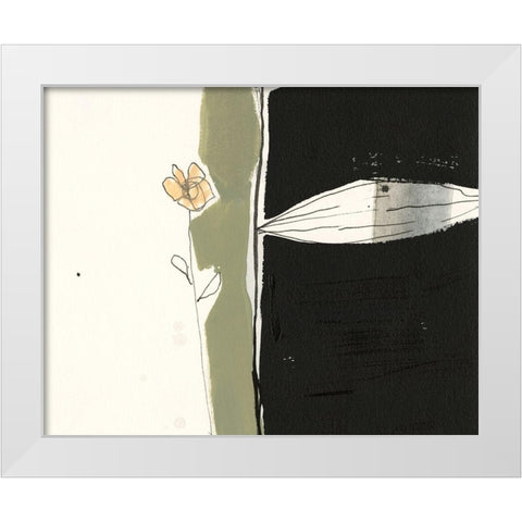 Floral Synergy III White Modern Wood Framed Art Print by Goldberger, Jennifer