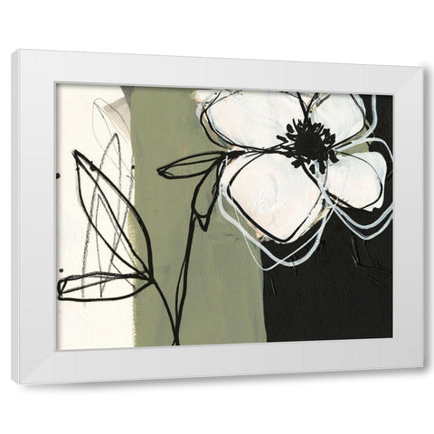 Floral Synergy IV White Modern Wood Framed Art Print by Goldberger, Jennifer