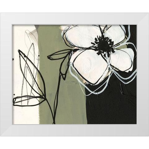 Floral Synergy IV White Modern Wood Framed Art Print by Goldberger, Jennifer